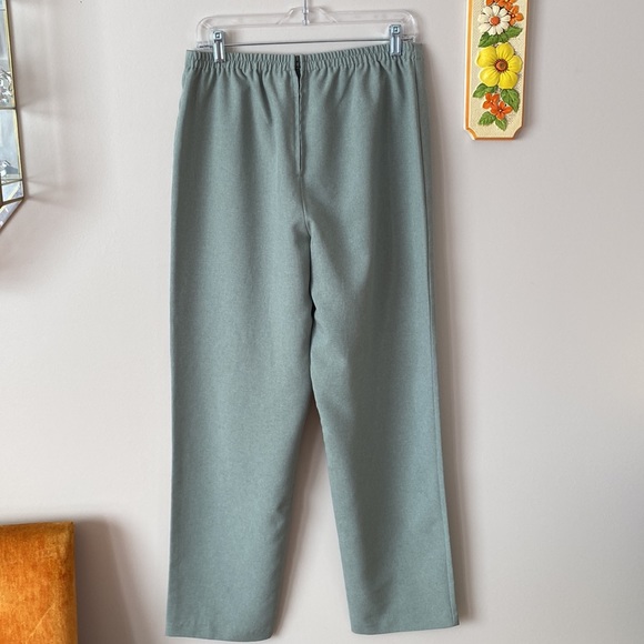 Vintage Light Mint Green Trouser Pants Mid Century - Picture 5 of 7
